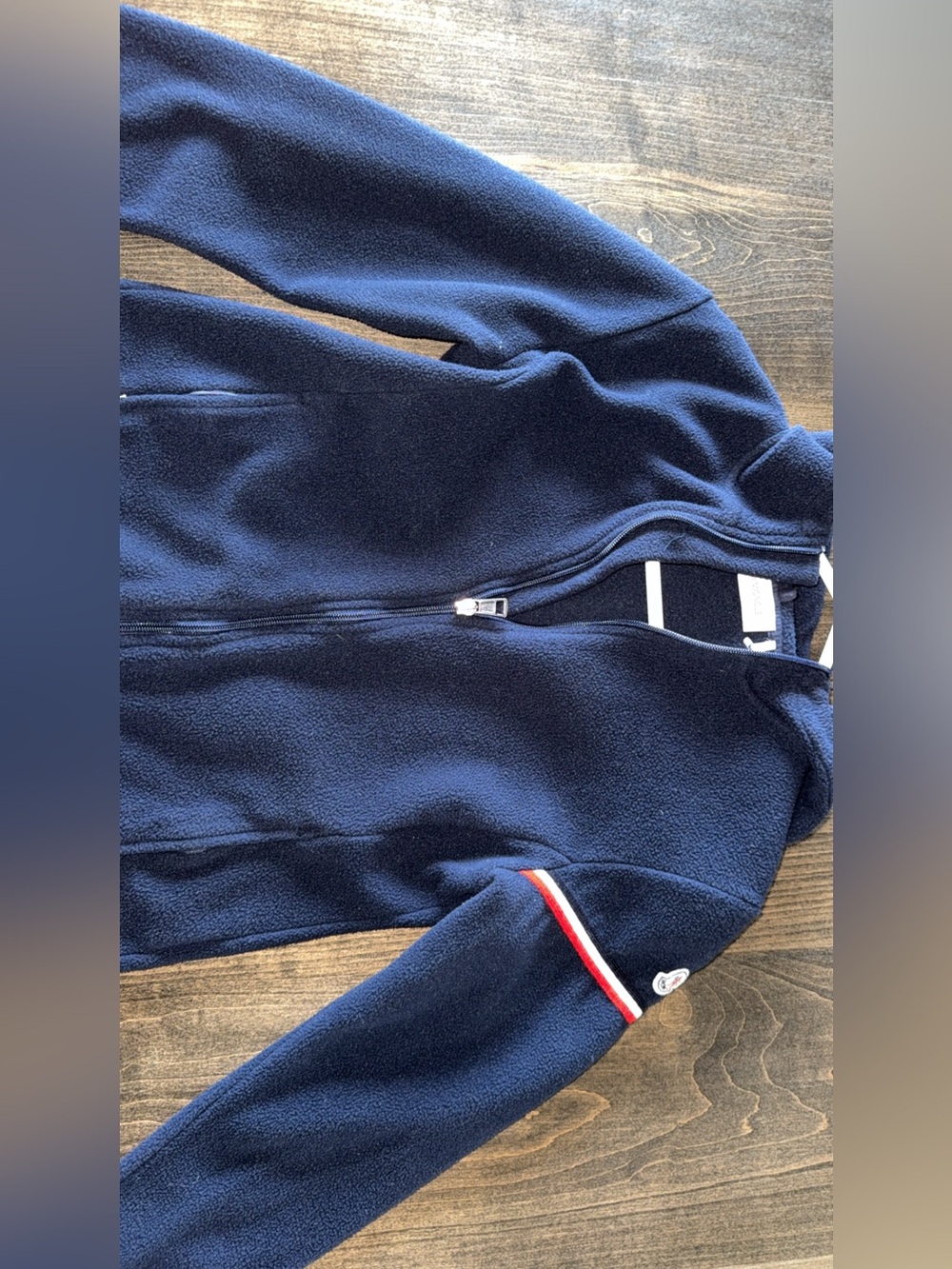 Kid’s Navy Full-Zip Fleece Sweater